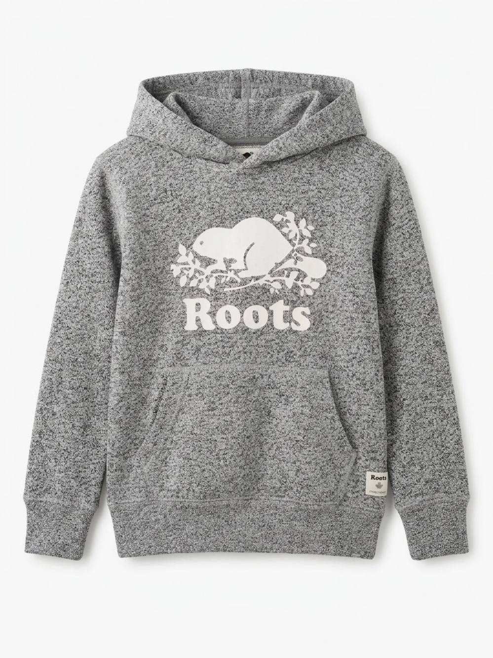 Roots Kids Grey Heather Logo Hoodie